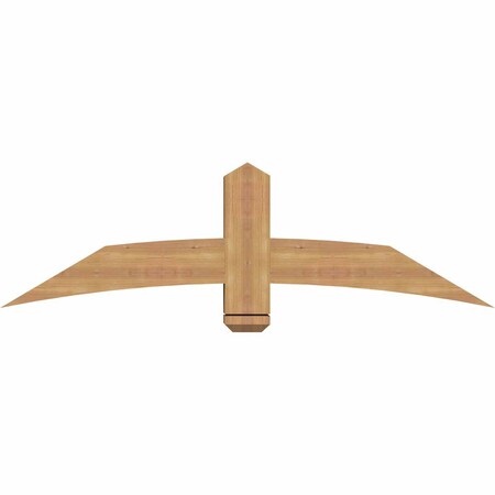 Ekena Millwork Bellingham Timber Gable Bracket, Western Red Cedar, 60"W x 17"H x 5 1/2"D x 5 1/2"F, 7/12 Pitch GBW060X17X0606BEL00SWR